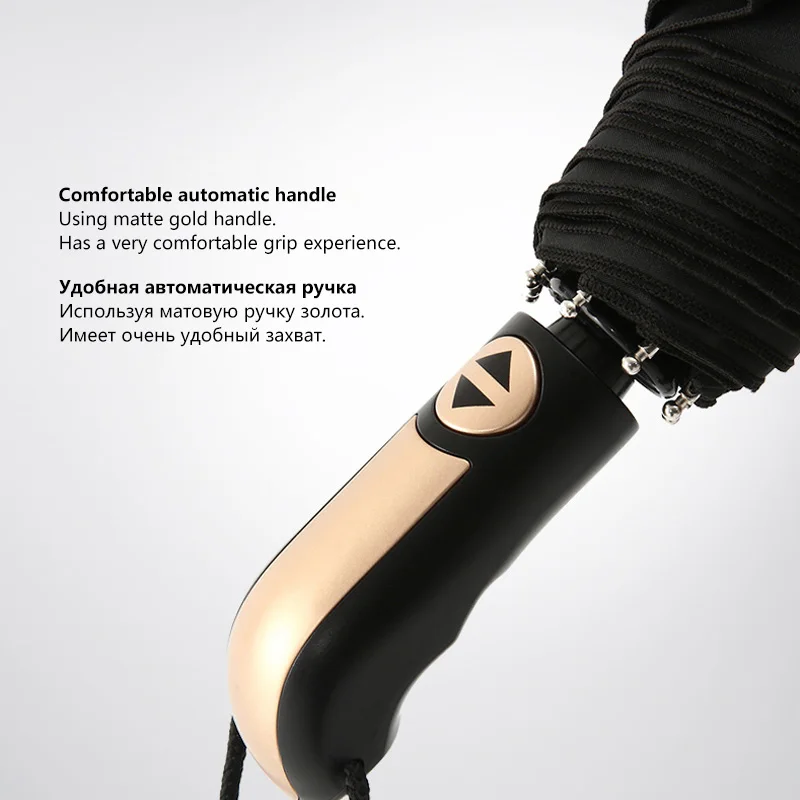 Large Painted Umbrella Rain Women Men Quality Automatic Folding Sunny Travel Wind Resistance Black Coating | Дом и сад