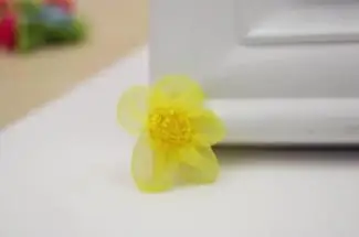 Yellow 40 шт/партия Аксессуары для одежды маленькая с цветочной аппликацией Снежная пряжа бисер DIY брошь ручной работы кружева патч свадебное платье - Цвет: Yellow