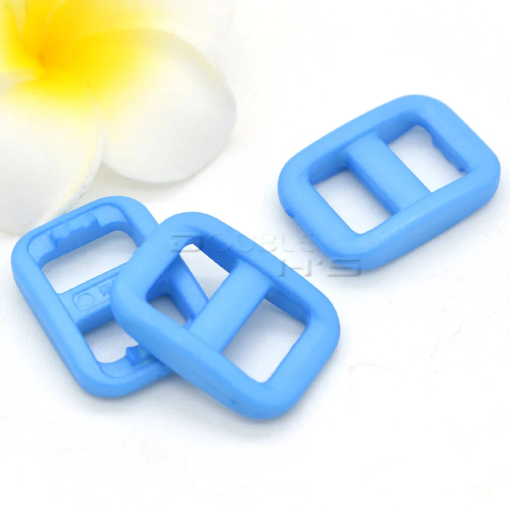 50pcs/lot 3/8&quot Plastic Slider Tri Glide Adjust Buckles For Dog Collar Harness Backpack Straps Webbing 10.5mm | Дом и сад