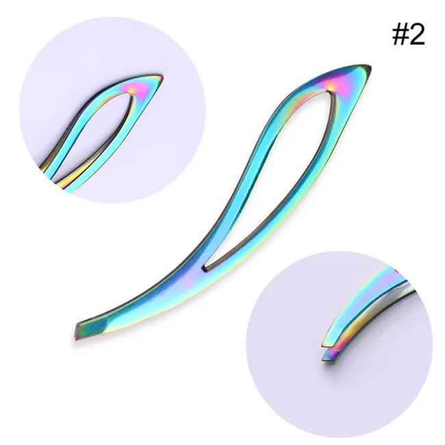 Eyebrow Tweezer 2 BORN PRETTY Rainbow Хамелеон мини кусачки для кутикулы ногтей для удаления омертвевшей кожи машинка для стрижки бровей Пинцет маникюрные инструменты для ногтей - Цвет: Eyebrow Tweezer 2