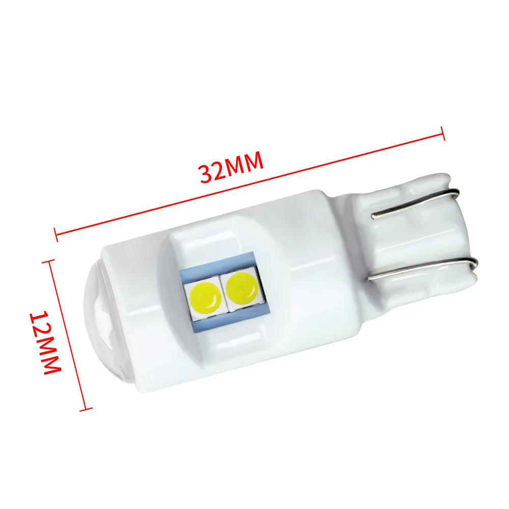 10x Новая керамика T10/W5W 3030 6SMD светодиодный белый голубой лед 12В Авто Мото