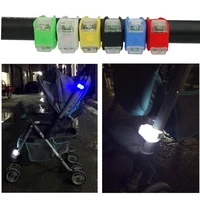 2pcs baby stroller night light waterproof silicone caution lamp outdoor security safety alert led flash remind caution lamp