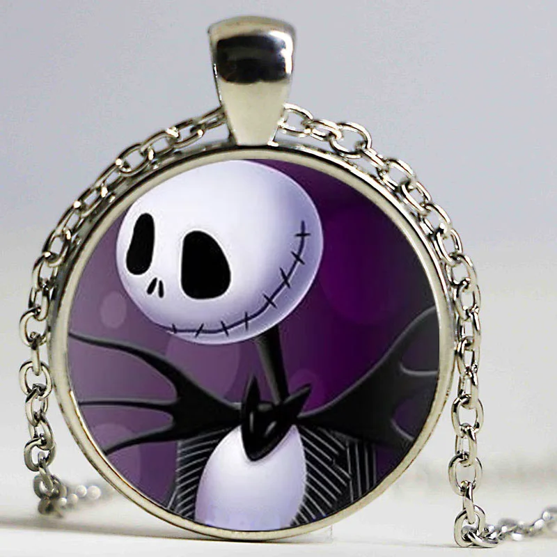 Оптовая продажа ожерелье серебряного цвета Cabocon Кошмар перед Рождеством