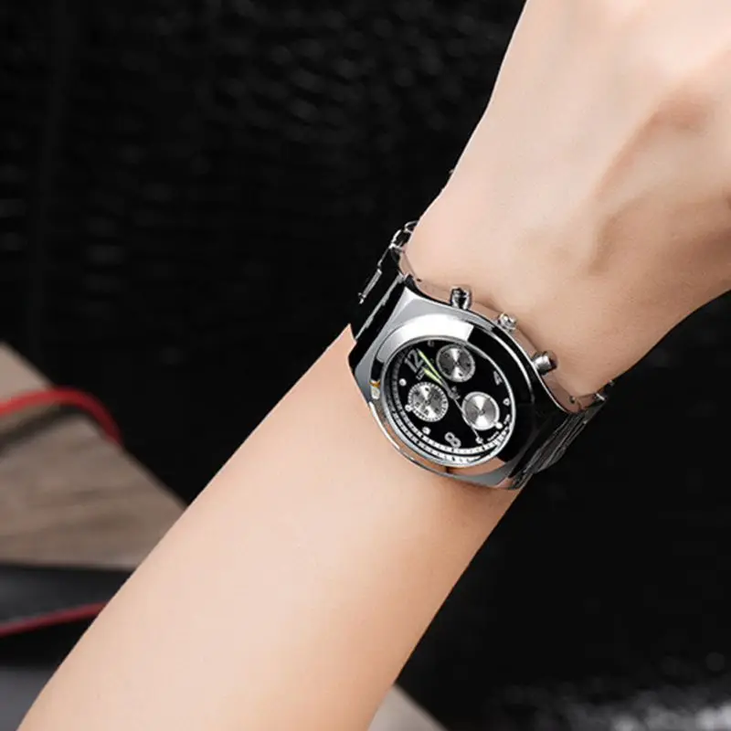 

relogio masculino watches Women Fashion Sport Stainless Steel Case and Band watch Quartz Casual Wristwatch reloj hombre