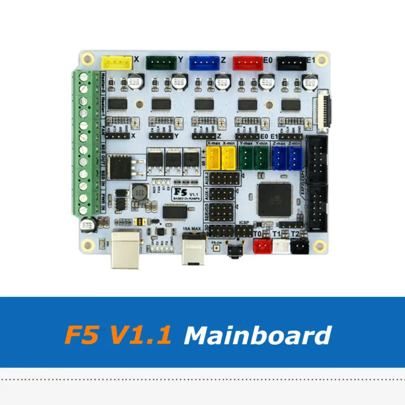 Плата 3D-принтера F5 V1.1 1 шт. на основе ATMEGA2560 Замена материнской платы MKS BASE 4 и Ramps |