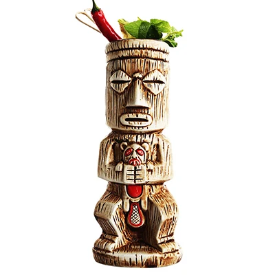 Позорная кружка Tiki, керамическая чашка, горячая Распродажа, пивная чашка, кофейная кружка Tiki, чашка, керамические изделия - Цвет: As pic shows