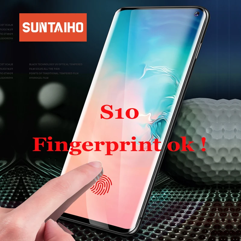 Защитное закаленное стекло Suntaiho для Samsung Galaxy S10 plus S10E S9 S8 a50 A40 полное