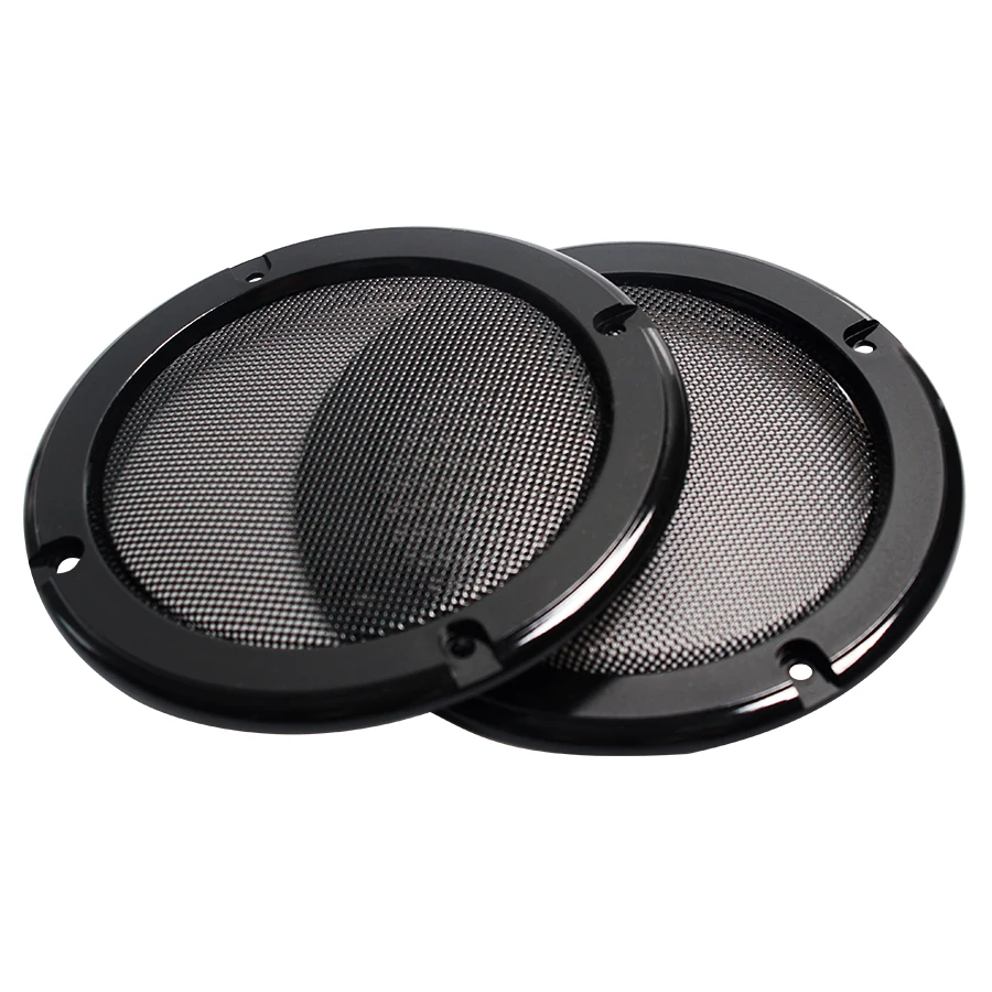 

2PCS 4 inch Black Car Subwoofer Speaker Grill Mesh Enclosure Plastic Frame Protective Grille Circle Speaker Accessories