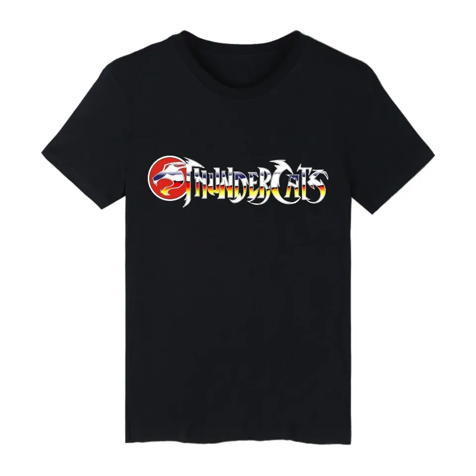LUCKYFRIDAYF THUNDERCATS эмблема мультяшная хлопковая Футболка мужская повседневная футболка с коротким рукавом и футболка мужская хип-хоп футболка на заказ