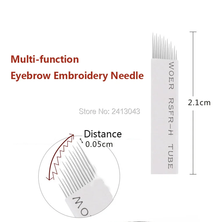 Пильный станок для бровей новый дизайн 2016 лезвие в форме зуба красоты 14 пин иглы