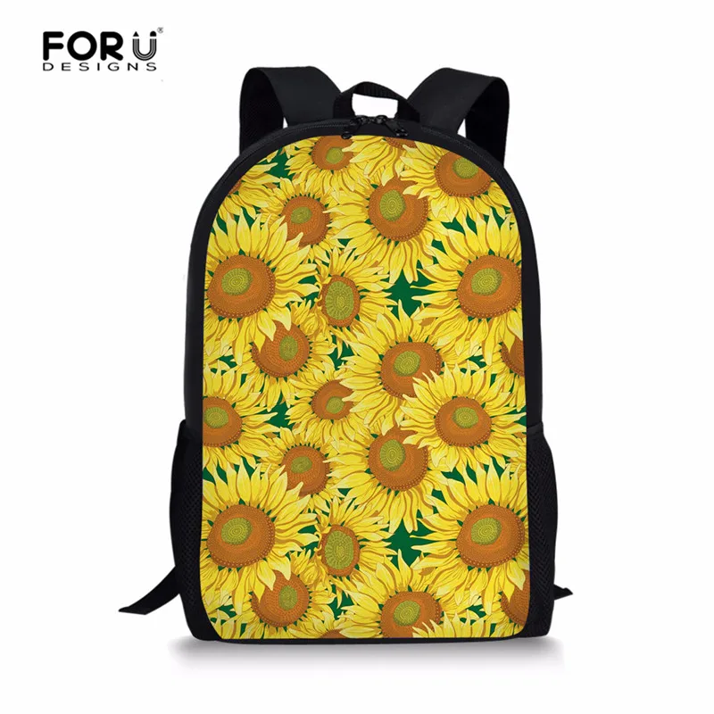L5262C FORUDESIGNS/Милые Подсолнухи, легкие рюкзаки для девочек, школьные сумки, Набор детских книжных сумок, детский школьный рюкзак, mochila escolar - Цвет: L5262C