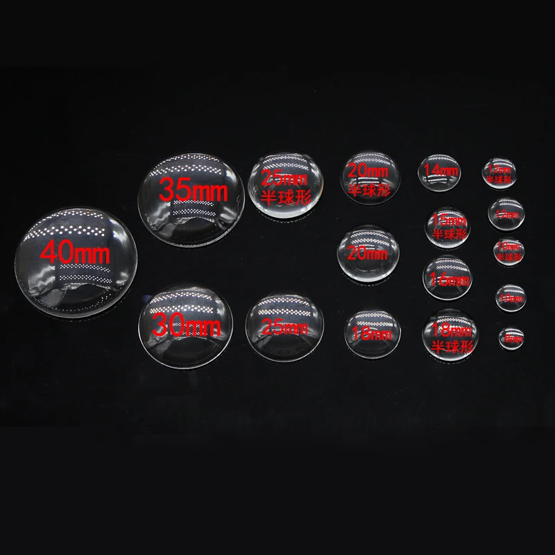 6 шт./лот 30 мм дешевле Круглый плоская задняя прозрачная стеклянная крышка