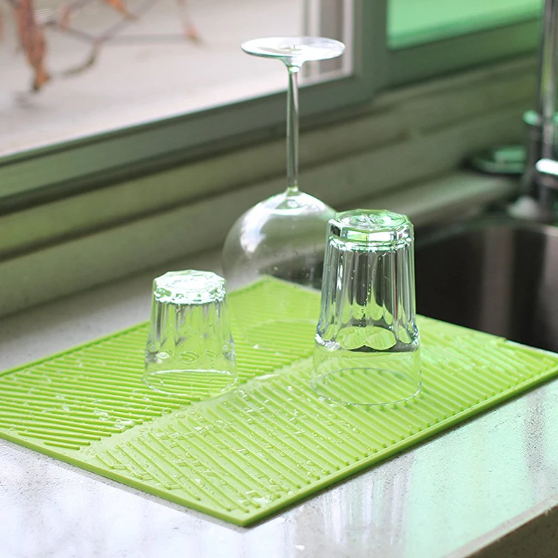 WALFOS пищевой силиконовый коврик для сушки тарелок очень большой термостойкий