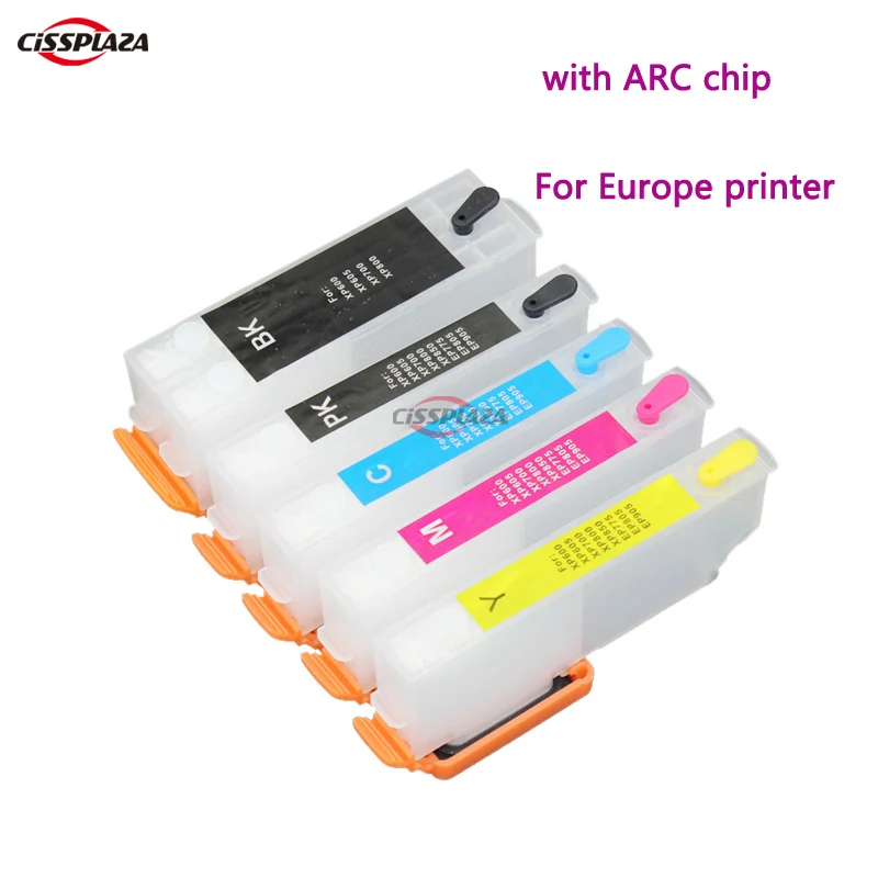 

CISSPLAZA 10sets T26 T2621 refillable ink cartridge compatible For EPSON XP-600 XP-605 XP-700 XP-800 for Middle East and Europe