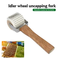 idler wheel uncapping fork gear bee honeycomb rake needle roller honey extracting tool beekeeping supplies tools