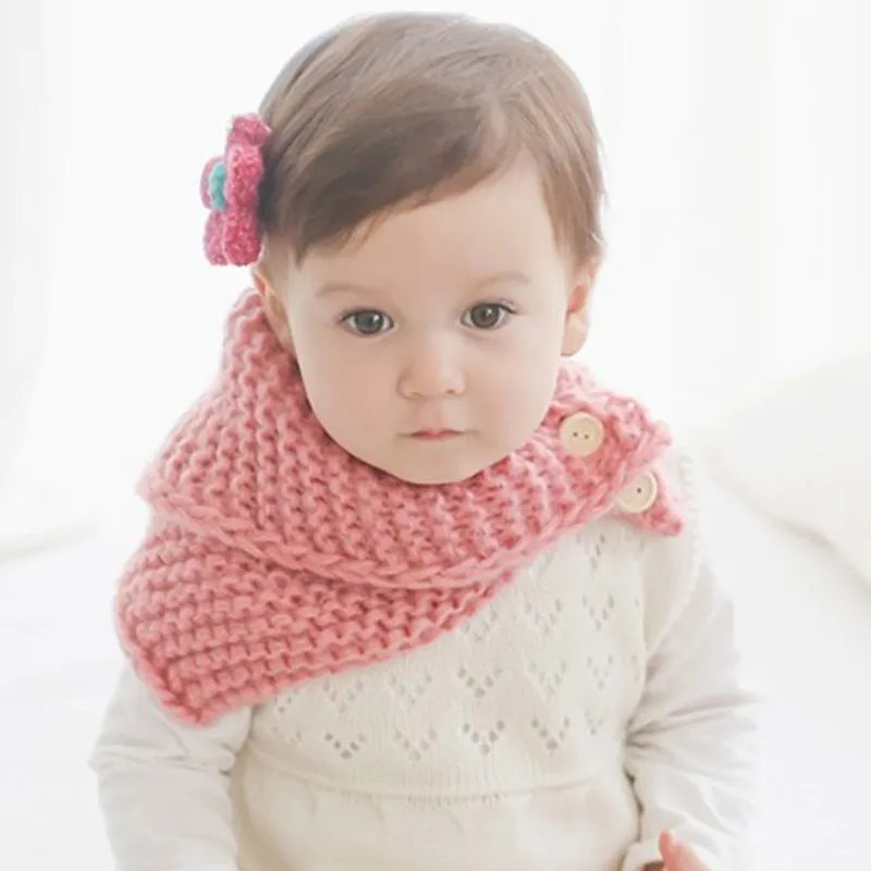 Хлопковый теплый детский шарф на весну и зиму детские вязаные шарфы воротник шею