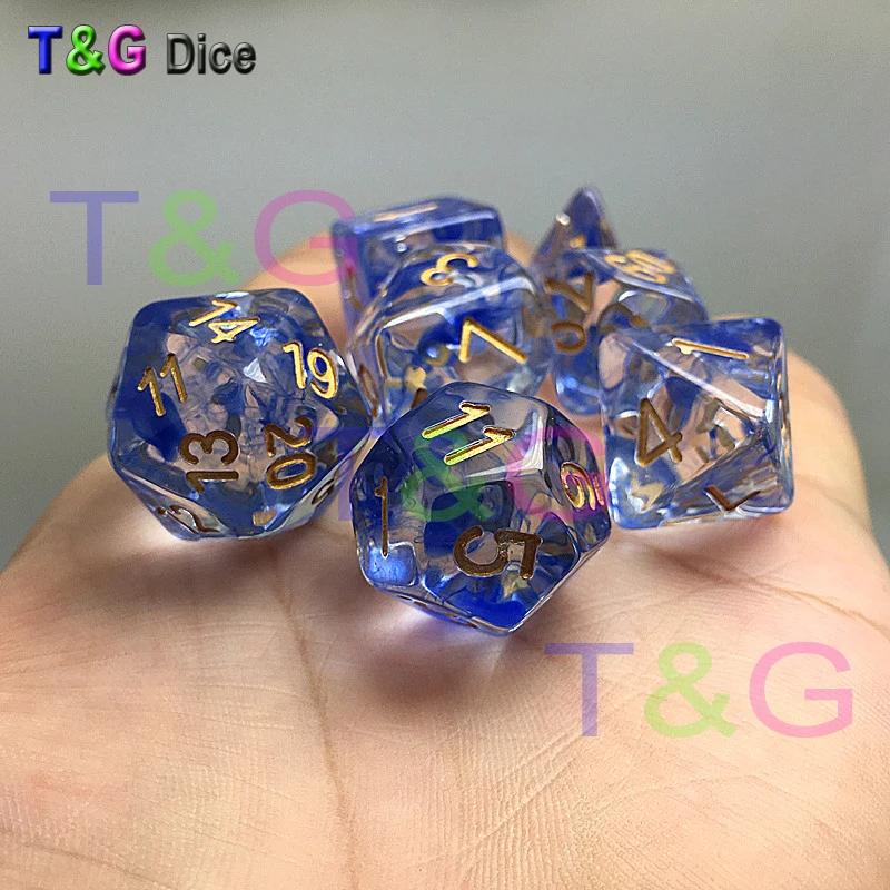 Фирменная Новинка кости полиэдральный Туманность 7 шт./компл. для D& d игровой и сумка ролевые игры подарок игрушки d4 d6 d8 d10 d12 d20