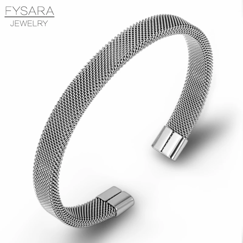 FYSARA 361L проволока из нержавеющей стали силиконовые браслеты для женщин мужчин
