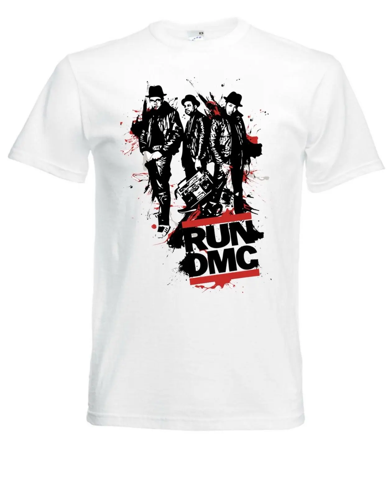 RUN DMC векторная белая Herren Футболка Мужская рок группа футболка простая хлопковая