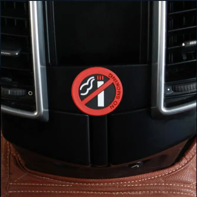 5 см Универсальный Резиновый знак не курить советы Предупреждение логотип машины
