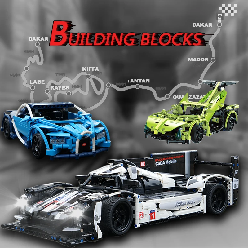 CaDA модная игрушка автомобиль Buliding Блок и Bugatti Дракон Супер гоночный