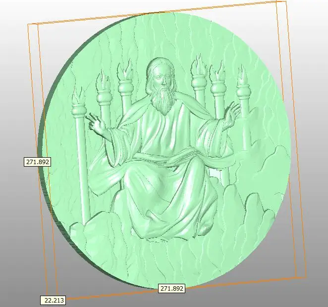 Рельефная Модель 3D ISUS KRUG в формате STL фрезерный станок с ЧПУ резьба гравировка Artcam
