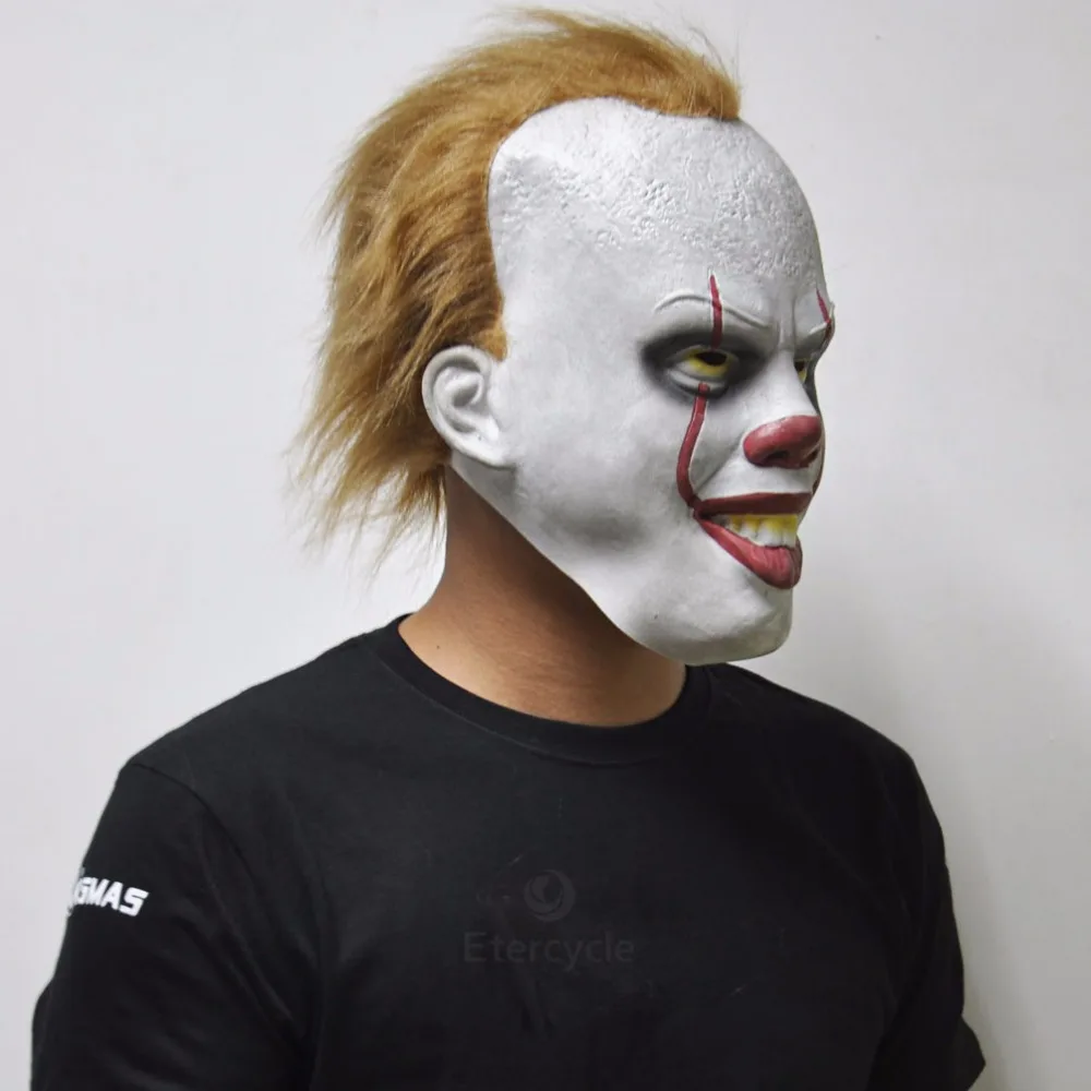 Хэллоуин клоун Pennywise маски Стивен Кинг это костюм косплей Кино взрослый