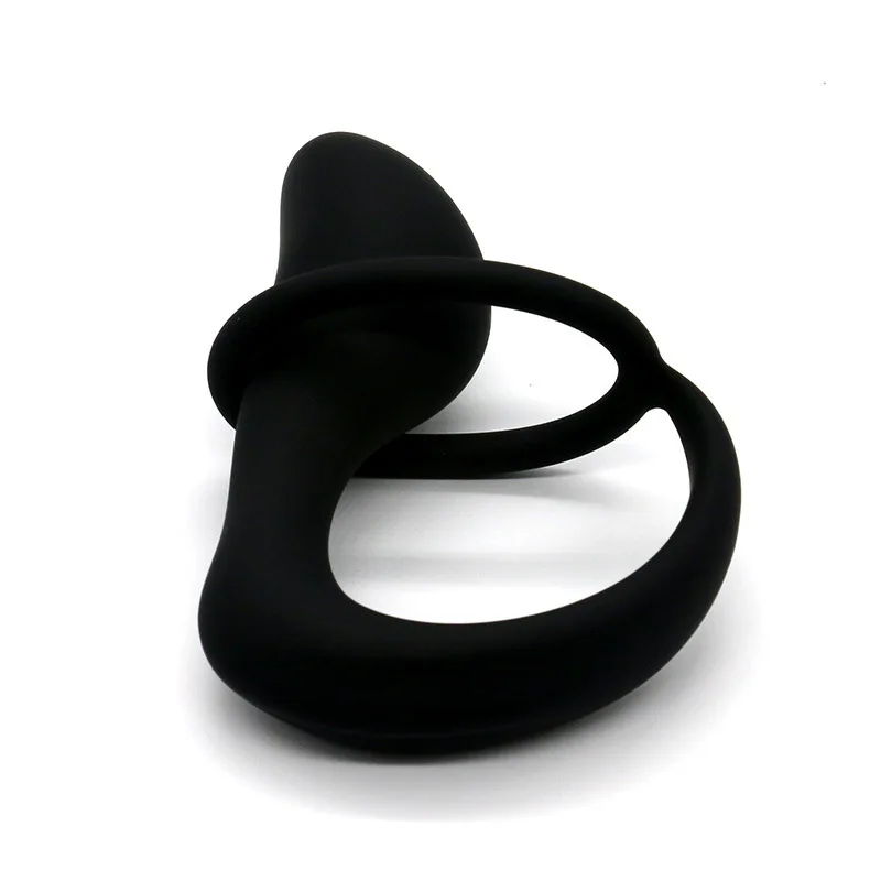 Male Silicone Prostate G-spot Massager With Cock Ring Anal Plug Delayed Device sex Toys for man gay Anus Expander massage |