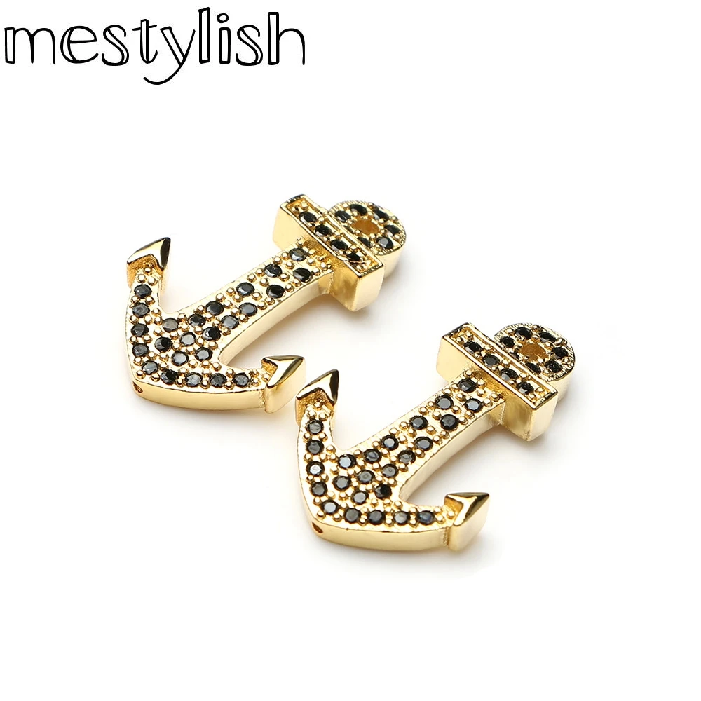 Mestylish 3 шт./лот соединитель якоря из фианита для изготовления браслетов и ожерелий
