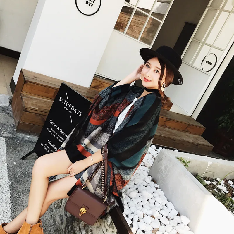 Платки Desigual шарф Новинка 2017 Европа Сплит негабаритных шаль платок хиджаб écharpe