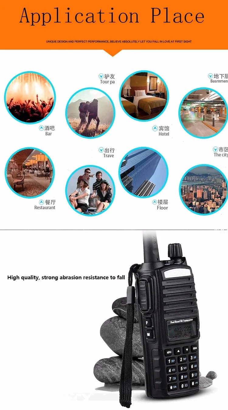 Портативный двухсторонний приемопередатчик Радио Walkie Talkie 10 км CB Ham Радио любительский для Vhf Uhf двухдиапазонный UV 82 UV82 Baofeng UV-82 plus