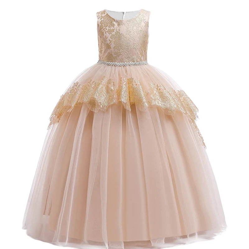 Детское свадебное платье подружки невесты с цветами летние детские официальные