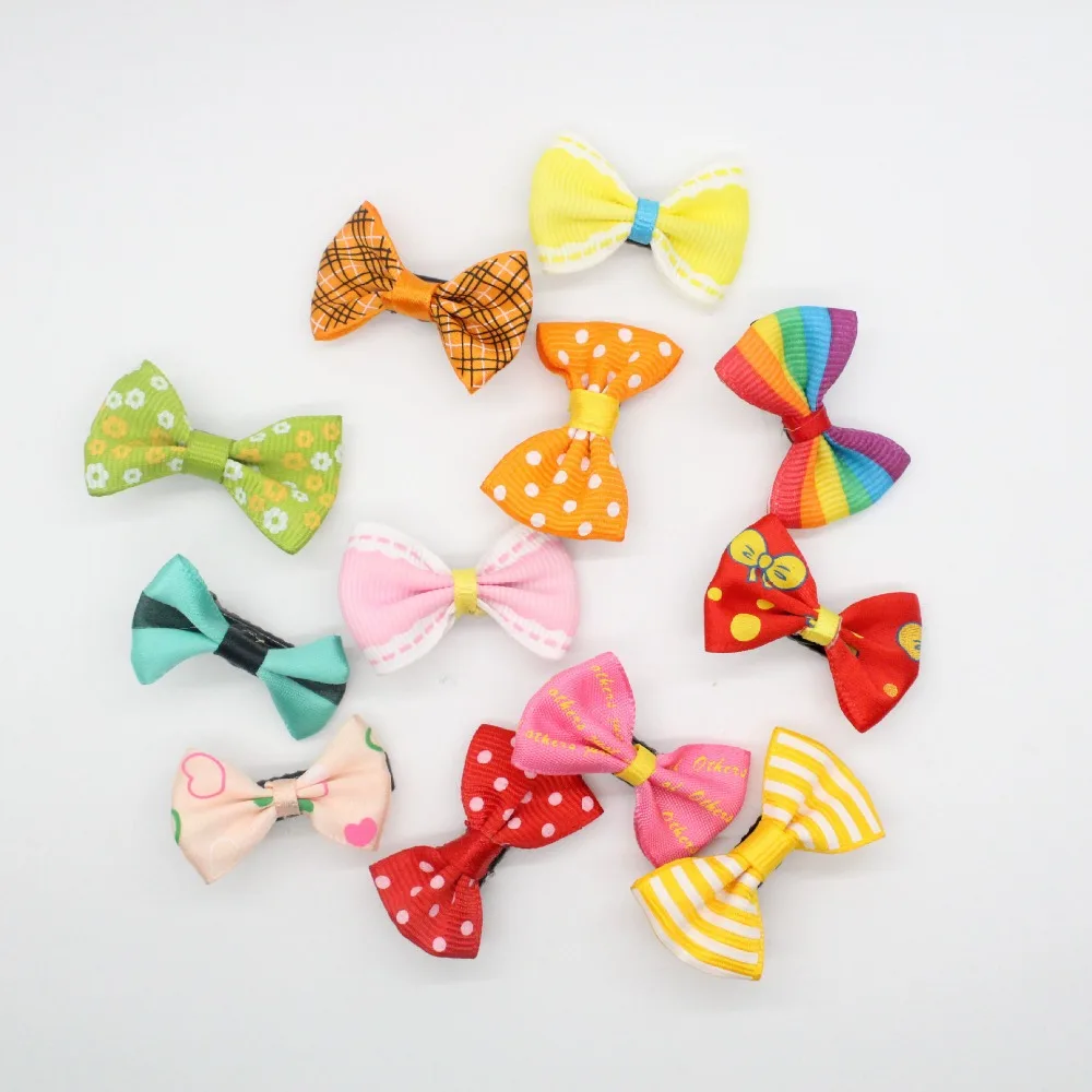50 шт./лот Большая распродажа банты для собак собачий уход заколки волос животных