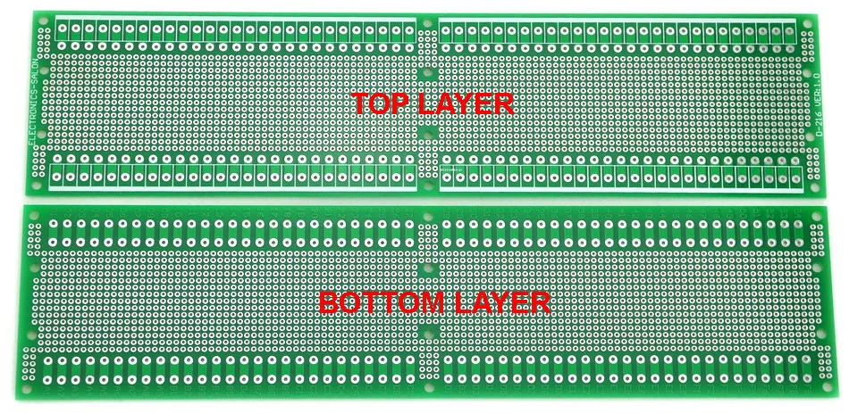 10 шт./лот) двухсторонний Прототип PCB, универсальная плата, 296x72 мм