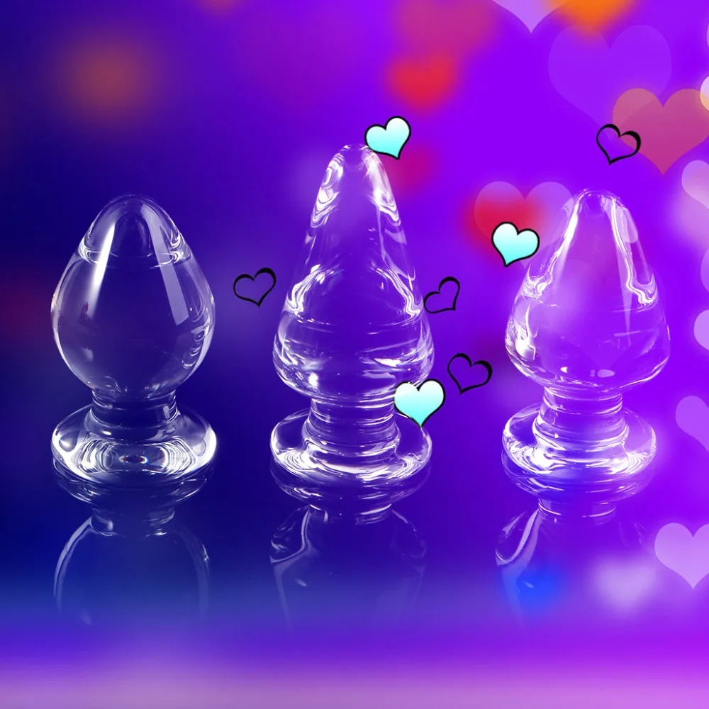 Хрустальное стекло Анальная пробка Взрослые игрушки Секс G spot Стимулятор