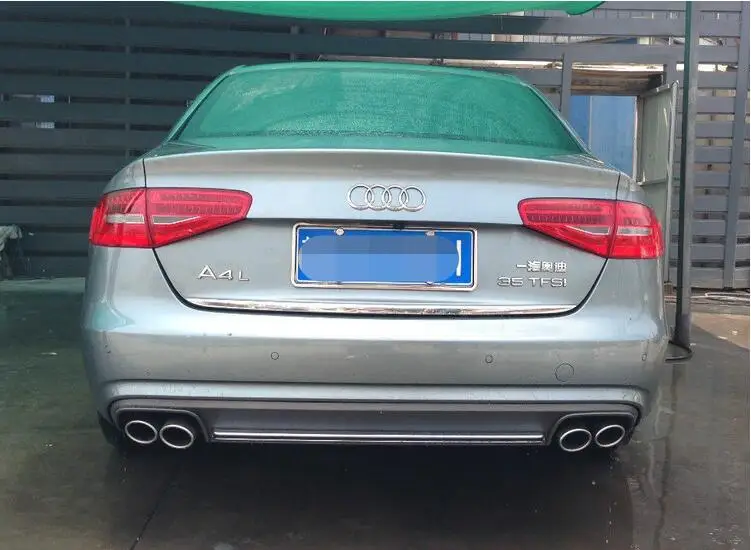 ABS 4 выхода заднего бампера Диффузор с выхлопными наконечниками для Audi A3 S3 2 вида стилей