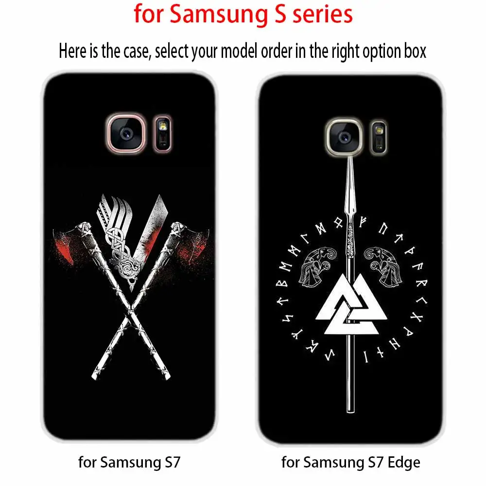 Мягкий чехол с логотипом серии vikings для Samsung Galaxy S7 Edge S8 S9 S10 S11 S20 S21 Plus Lite E Ultra |