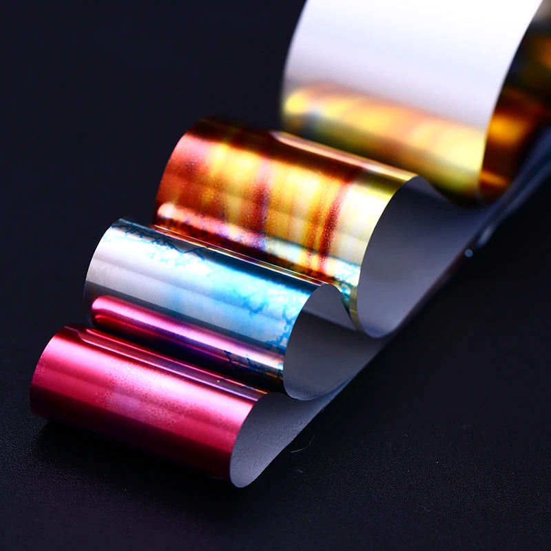 1 коробка набор фольги для ногтей прозрачный AB Цвет блестящее небо переводная