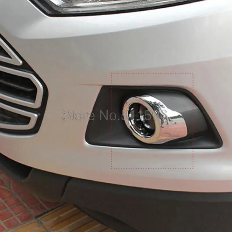 Для Ford Ecosport 2013 до 2015 ABS Хромированная головка Нижняя крышка для противотуманной