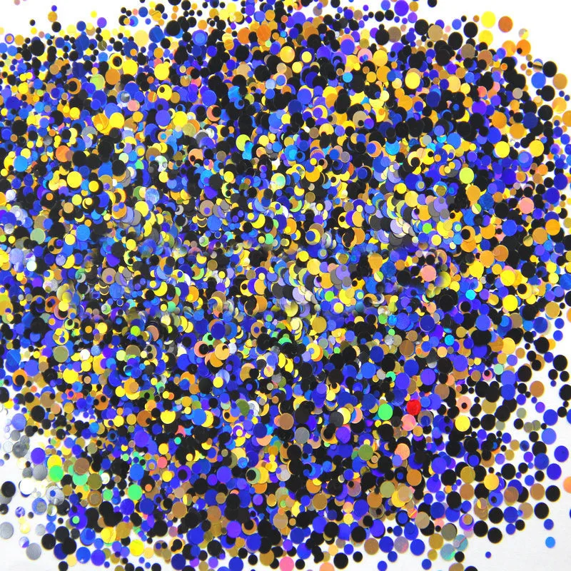 

500Gram/lot Glitter shapes Mixed Colors Round Dot Glitter Paillette Spangle for Nail Art Glitter 1/2/3mm Mixed YMP-31
