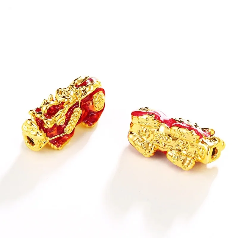 OMHXFC Wholesale European Fashion Woman Man Unisex Party Birthday Wedding Gift Vintage Red PIXIU 18KT Gold Pendant Charm EP64 | Украшения и