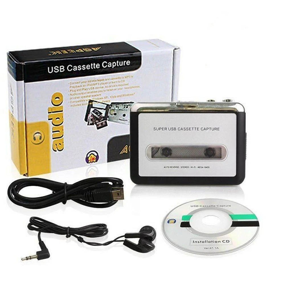 USB для ноутбука захват портативный аудио музыка многофункциональный кассетный плеер MP3 конвертер лента домашний цифровой супер рекордер