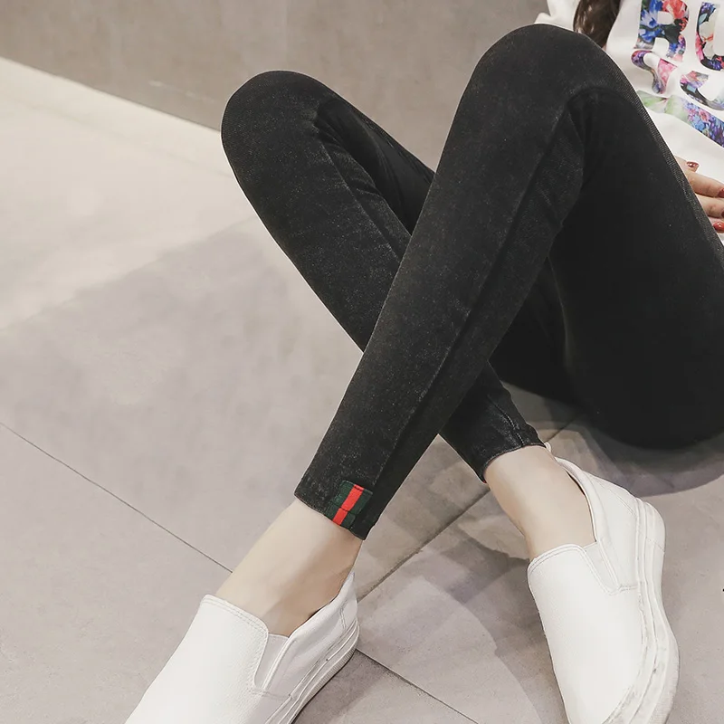 Синий черный карандаш Эластичный Материнство джинсы для беременных женщин одежда кормящих беременных Леггинсы брюки хлопок джинсовые брюки одежда