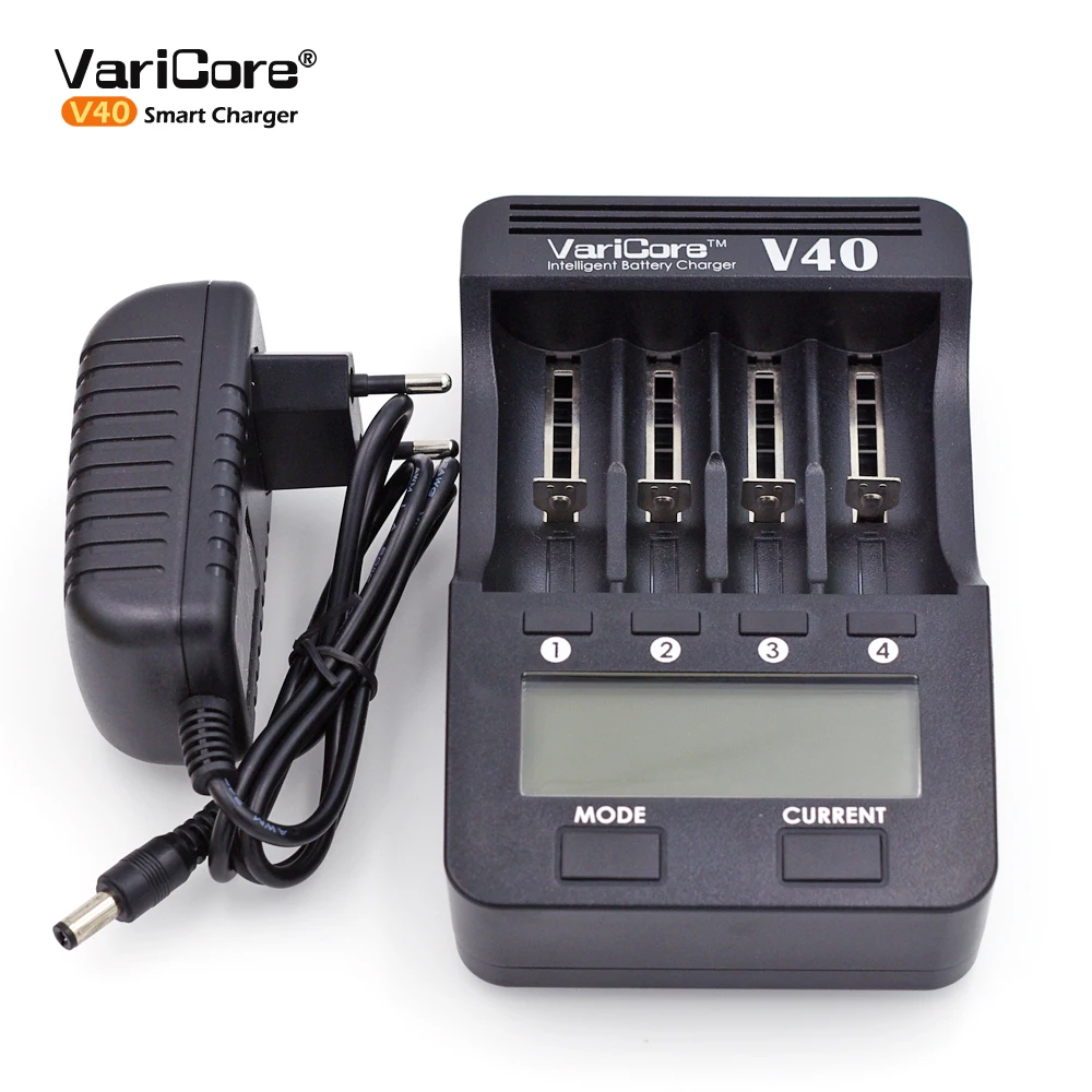 VariCore V40 3 7 V 18650 26650 18350 16340 18500 25500 10440 17500 NiMH 1 2 AA AAA 5V 1A выход LCD Смарт зарядное