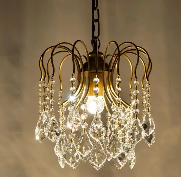 Ретро лофт американский Винтаж ветви листья хрустальная люстра люстры de cristal livign