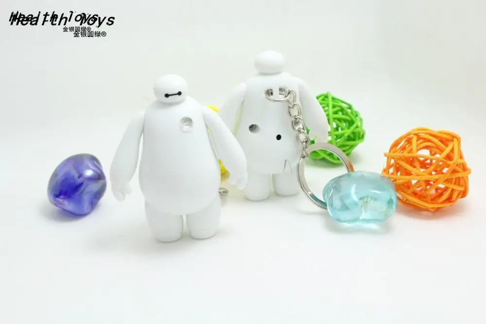 Новинка большой герой 6 игрушек Baymax светодиодное освещение звук брелоки подвески