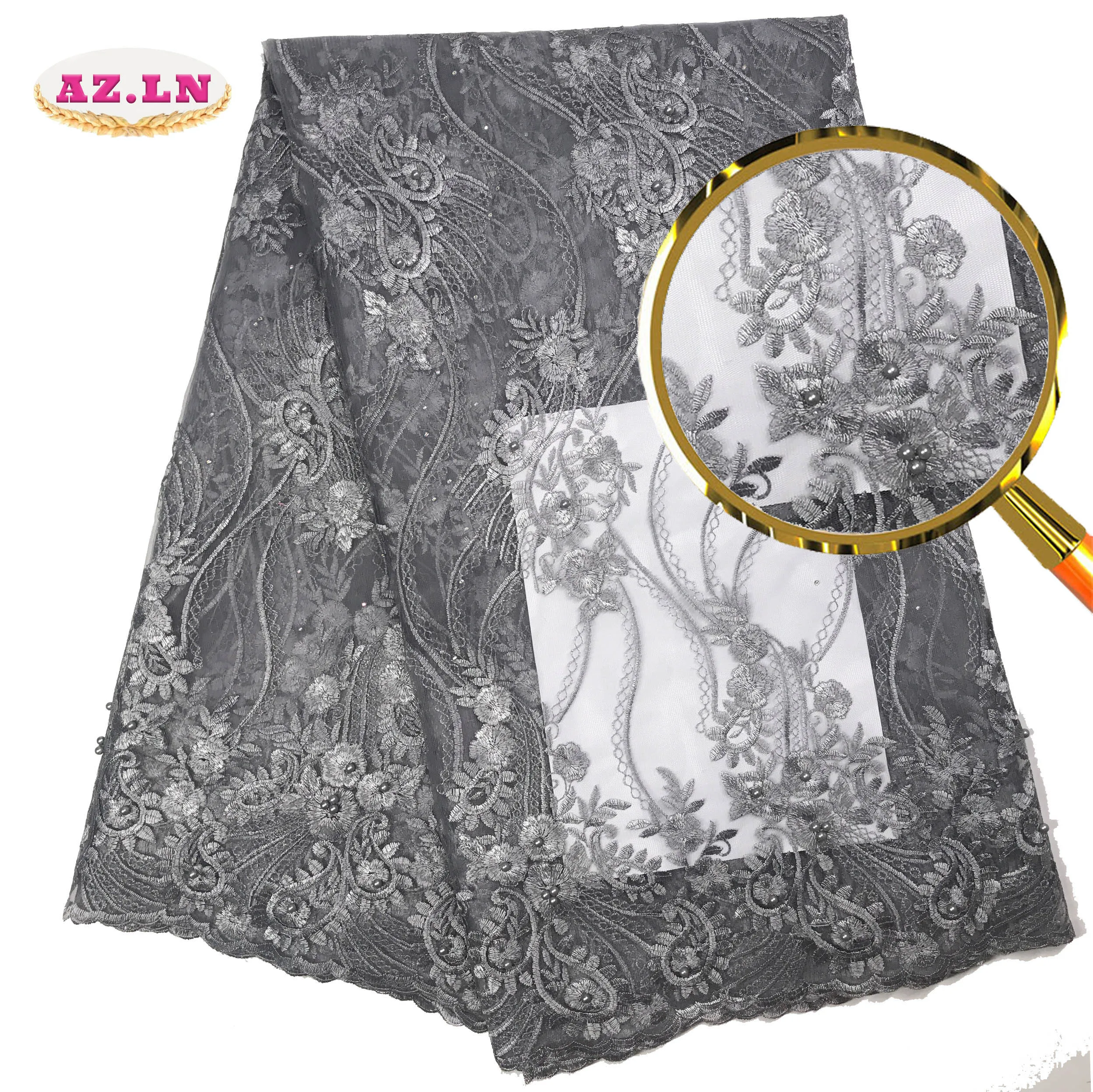 

African Lace Fabric 2019 Embroidered Nigerian Laces Fabric Bridal High Quality French Tulle Lace Fabric for Wedding Party A1