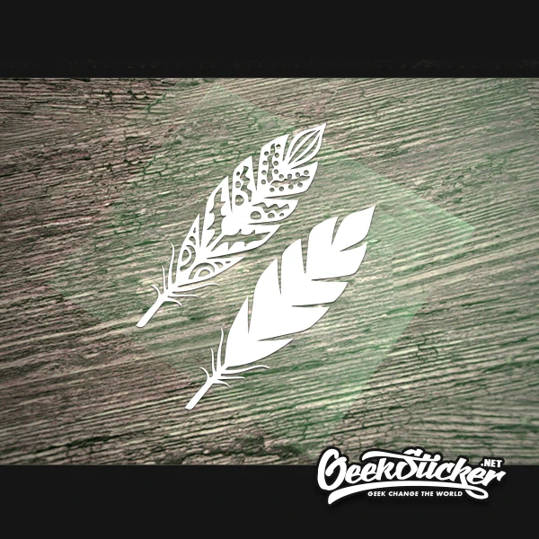 2pcs/lot 2 type die cut feather vinyl Car Body Window Decal waterproof reflective universal body sticker motorcycle Styling | Автомобили и