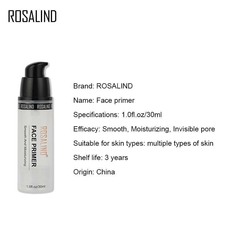 Грунтовка для лечения лица с гиалуроновой кислотой ROSALIND отбеливающая основа