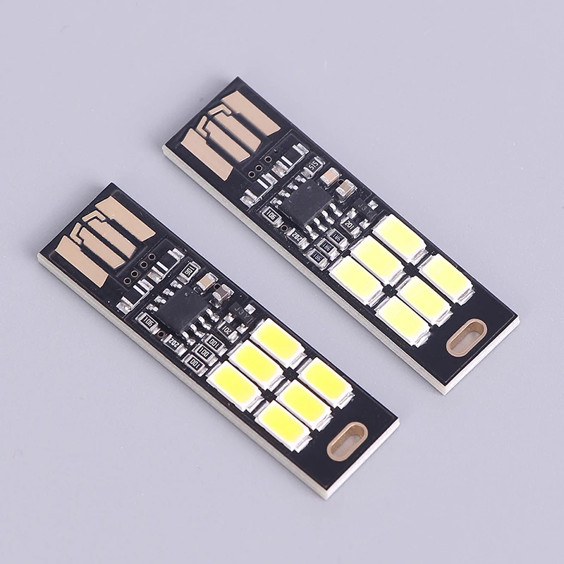 USB лампа питания мини сенсорный диммер карманный карты 6 светодиодный брелок ночник 1 Вт 5 в теплый свет для внешний аккумулятор для компьютера ноутбука